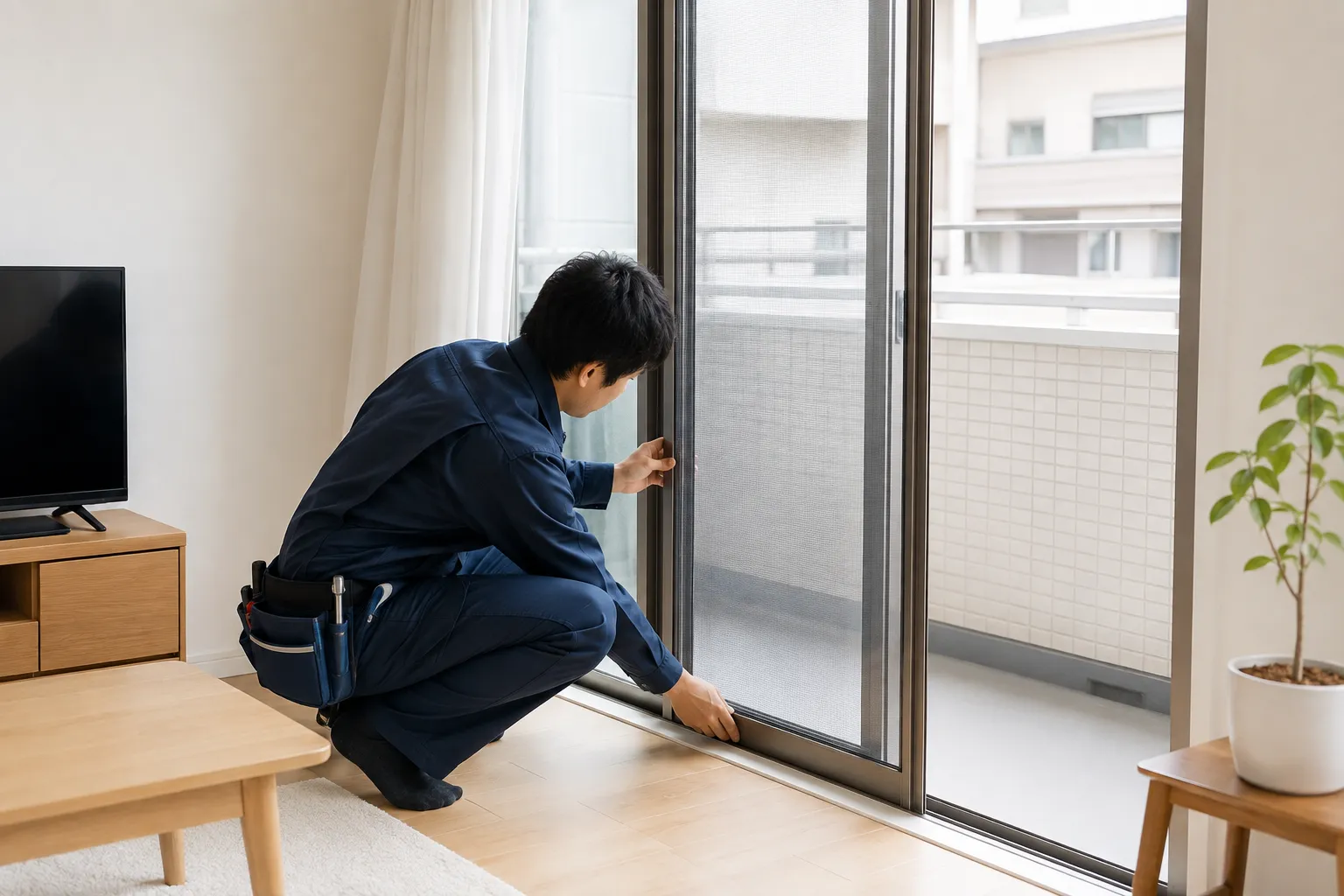 船橋市の賃貸網戸修理